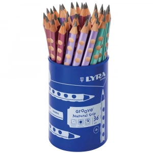 Lyra Kurşun Kalem Groove Graphite 36lı Pot - B Metalik 3 Renk (Pembe-Mor-Turkuaz)