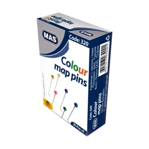Mas Toplu İğne Renkli Başlı 32 MM 320