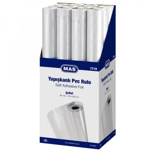 Mas Yapışkanlı Rulo Pvc 80 Mic 45x200 Cm Şeffaf 7719
