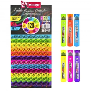 MİKRO 120 Lİ NEON ÜÇGEN MİN BÜYÜK STAND 0.7MM