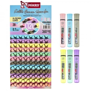 MİKRO 120 Lİ PASTEL ÜÇGEN MİN BÜYÜK STAND 0.7MM