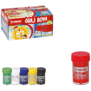 Mikro Guaj Boya Şişe 6 Renk 15 ML GJ-06