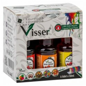 Misyon Visser Likit Gıda Boyası Karışık 6 Lı Msy-0132