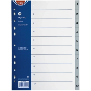Noki Seperatör 1-10 Rakamlı Plastik A4 59210