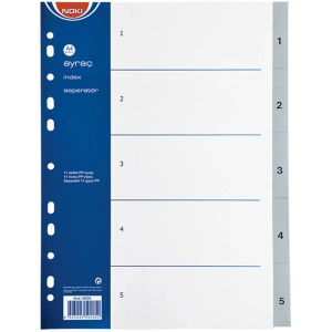 Noki Seperatör 1-5 Rakamlı Plastik A4 59205