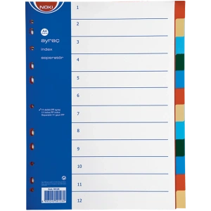 Noki Seperatör 12 Renkli Plastik A4 59126
