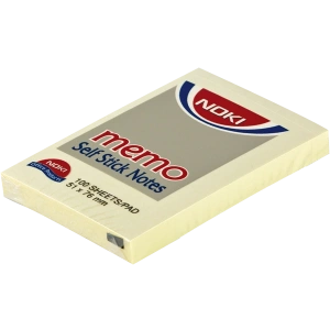 Noki Yapışkanlı Not Kağıdı Memo 100 YP 51x75 Sarı 12006
