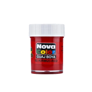 Nova Color Guaj Boya Şişe 12 Lİ Kırmızı NC-104