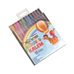 Nova Color Mum Pastel Boya Silinebilir Yuvarlak 12 Renk NC-2122