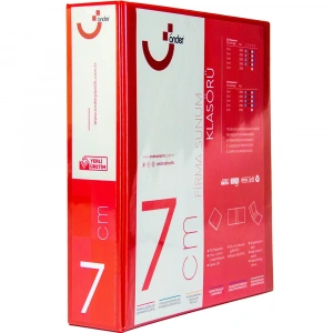 Önder Sunum Klasörü 2 Halkalı 70 MM A4 Kırmızı 2007-2