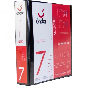 Önder Sunum Klasörü 2 Halkalı 70 MM A4 Siyah 2007-3