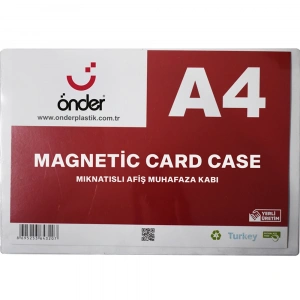 Önder Tabela Poşeti (Afiş Muhafaza Kabı) Asetat Magnetli A4