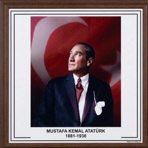 Panda Atatürk Posteri Mdf Çerçeveli 50x70