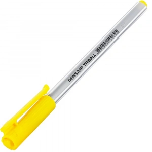 Pensan Tükenmez Kalem Triball 1.0 MM Bilye Uçlu Sarı 12 Li