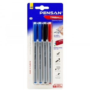 Pensan Tükenmez Kalem Trıball 4 Lü Blister (MSK)
