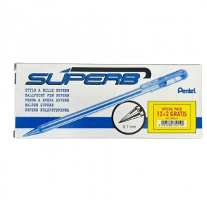 Pentel Tükenmez Kalem 0.7 MM 12+2 Adet Mavi