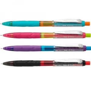 Pentel Versatil Kalem Metal Klipsli Büyük Boy Silgili Q-ERASE 0.7 MM Mor
