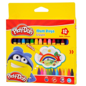 Play-Doh Mum Pastel Boya Crayon Yuvarlak 12 Renk CRN-CR004