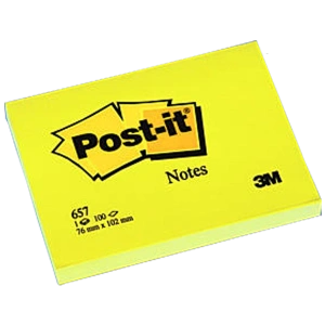 Post-it Yapışkanlı Not Kağıdı 100 YP 76x102 Sarı 657