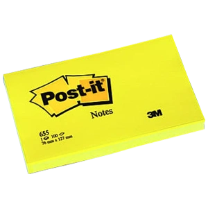 Post-it Yapışkanlı Not Kağıdı 100 YP 76x127 Sarı 655