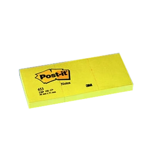 Post-it Yapışkanlı Not Kağıdı 3 Blok 100 YP 38x51 Sarı 653