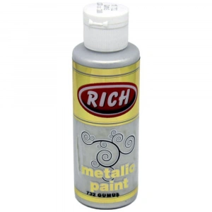 Rich Akrilik Boya Metalik 120 CC Gümüş 0732