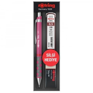 Rotring Okul Seti Tikky Rd 0.5+Min Silgi Hediyeli Ahududu Pembe