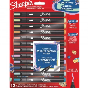 Sharpie Markör Akrilik Doğa Tonları Yuvarlak Uç 12 Li Bl Sh-2213421