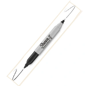Sharpie Markör Permanent Twin Çift Uçlu Siyah S0811100
