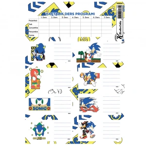 Sonic Ders Programlı 3 Lü Etiket