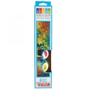 Südor Akrilik Boya Şişe Su Bazlı 15 ML 6 Renk SD121