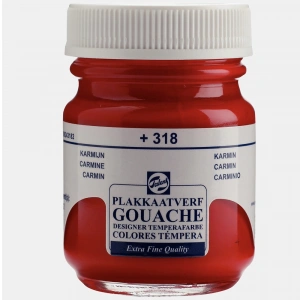 Talens Guaj Boya 16 ML Carmine (Kırmızı) 318