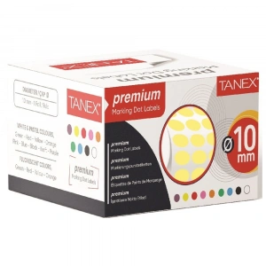 Tanex Nokta Etiketi 10 MM Sarı 5000 Li Tekli Kutu