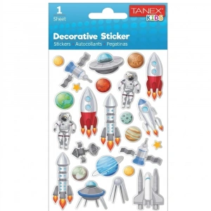 Tanex Stickers Eu Puffy Damla Etiket Uzay Serisi 5 Ad. Tnx-25071