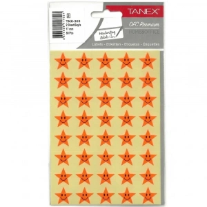 Tanex Yıldız Etiketi 17 MM Flo Kırmızı 2 Ad. Tnx-303