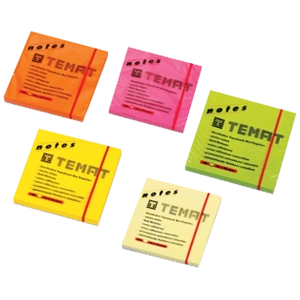 Temat Yapışkanlı Not Kağıdı 75x75 MM Fosforlu Yeşil 10935