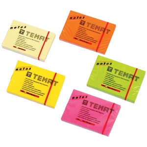 Temat Yapışkanlı Not Kağıt 50x75 MM Fosforlu Pembe 11609