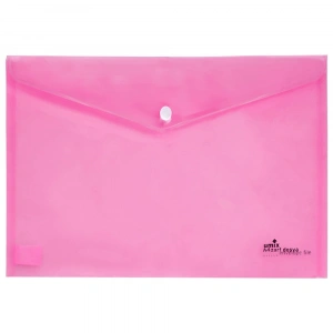 Umix Çıtçıtlı Şeffaf Zarf Dosya Pembe Eco U1120P-PE-ECO