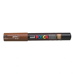 Uni-Ball Markör Boyama Posca Su Bazlı Poster 0.7 MM Kahverengi PC-1M