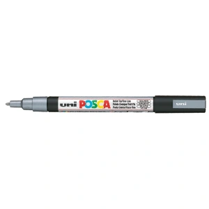 Uni-Ball Markör Boyama Posca Su Bazlı Poster 0.9-1.3 MM Gümüş PC-3M