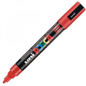 Uni-Ball Posca 1.8-2.5 Su Bazlı Poster Markörü Kırmızı N PC-5M