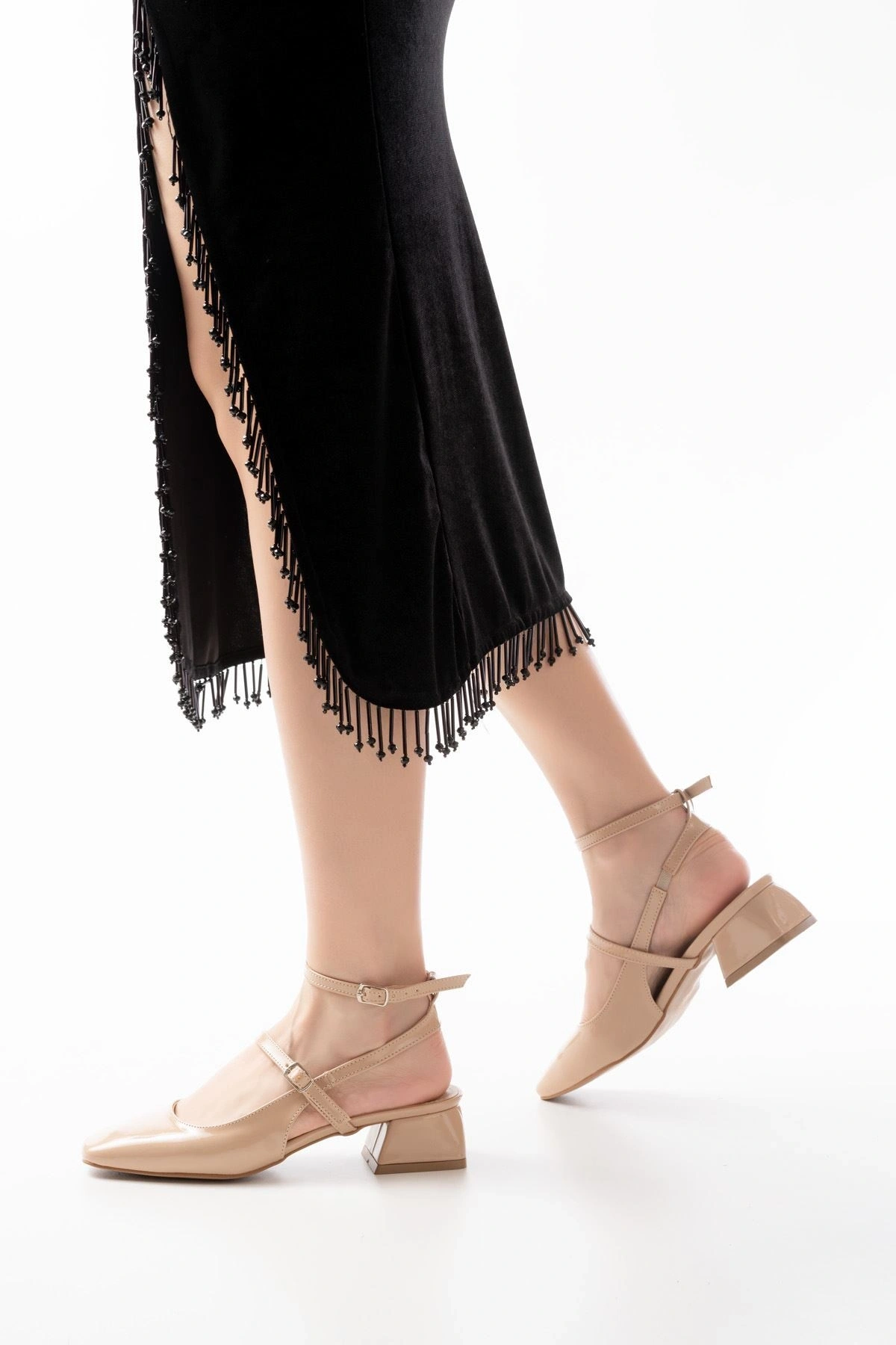 ST-003 Nut Rugan Günlük 4 cm Topuklu  Ayakkabı