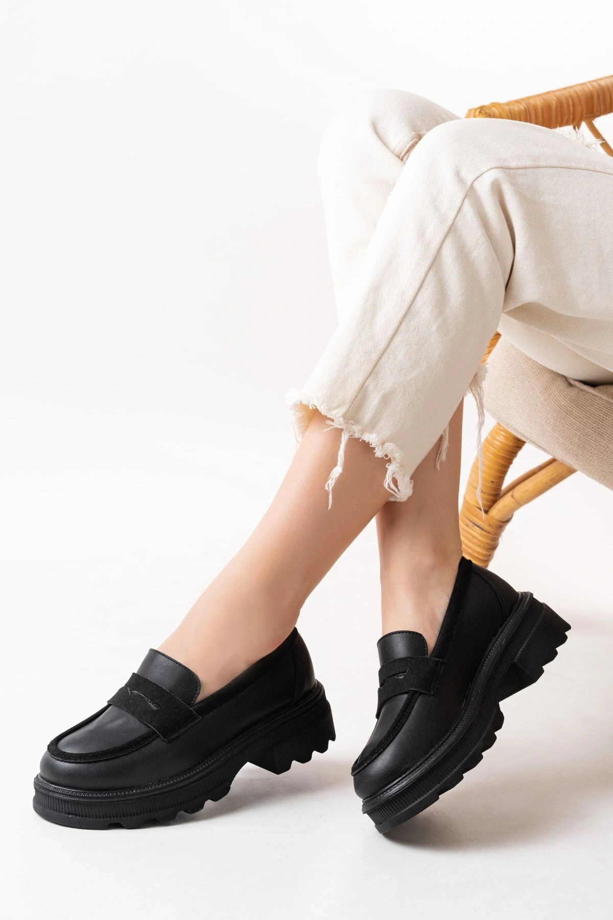 Yüksek Tabanlı Loafer Ayakkabı