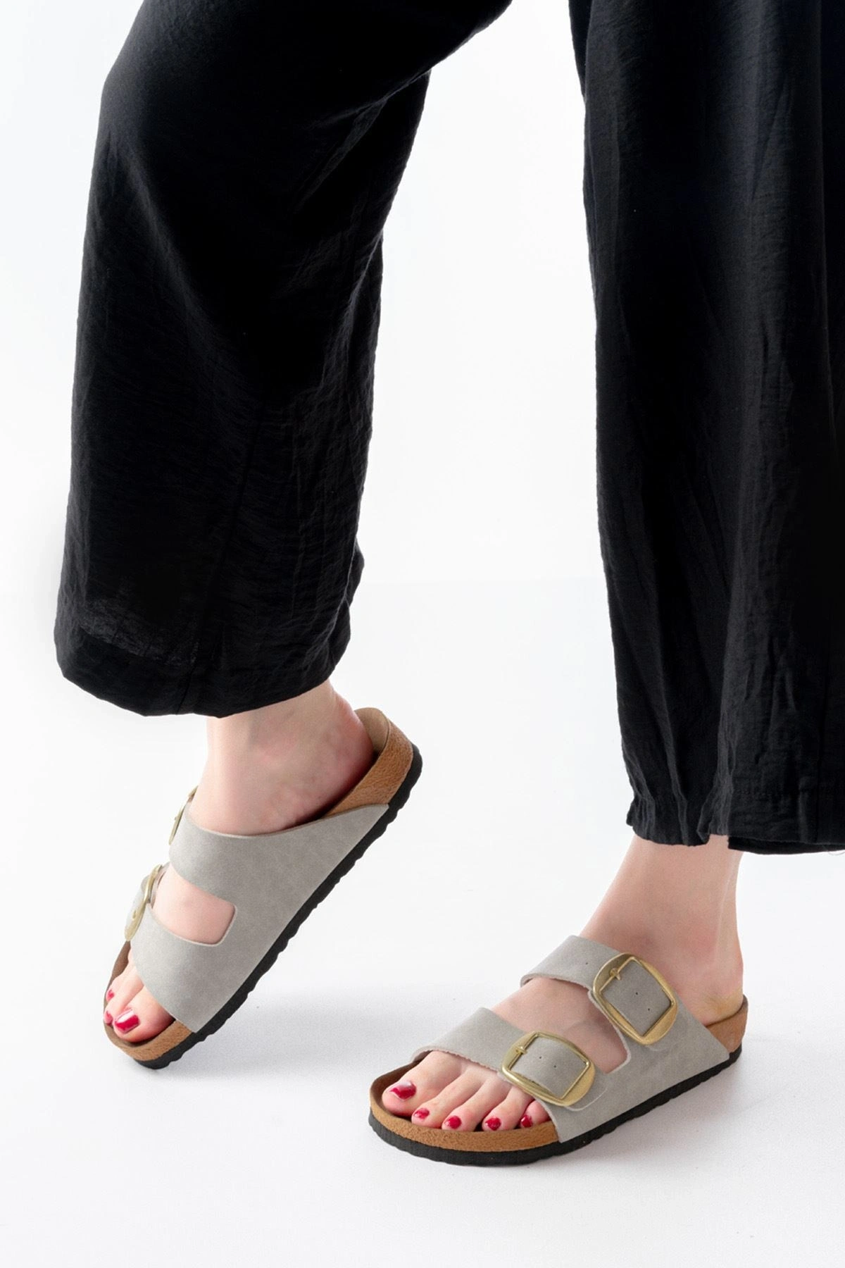 P-101 Gri Günlük Kadın Terlik