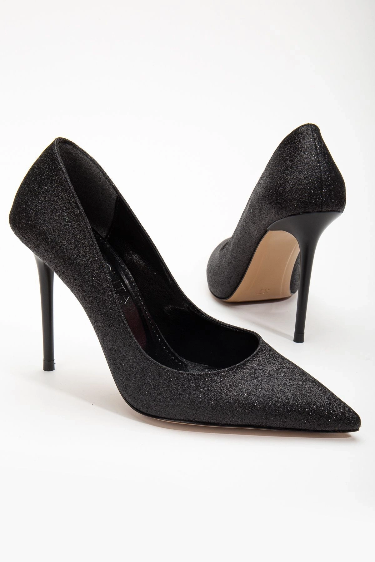 Siyah Özel Tasarım Stiletto