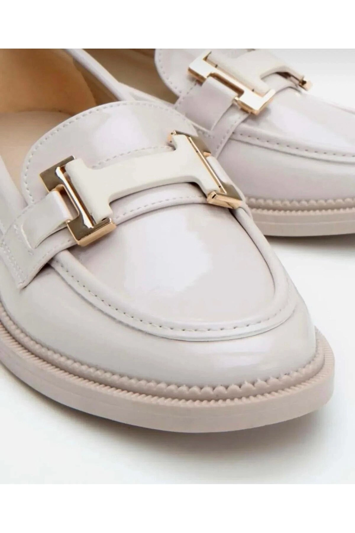 Anna Ortopedik Bej Deri Loafer