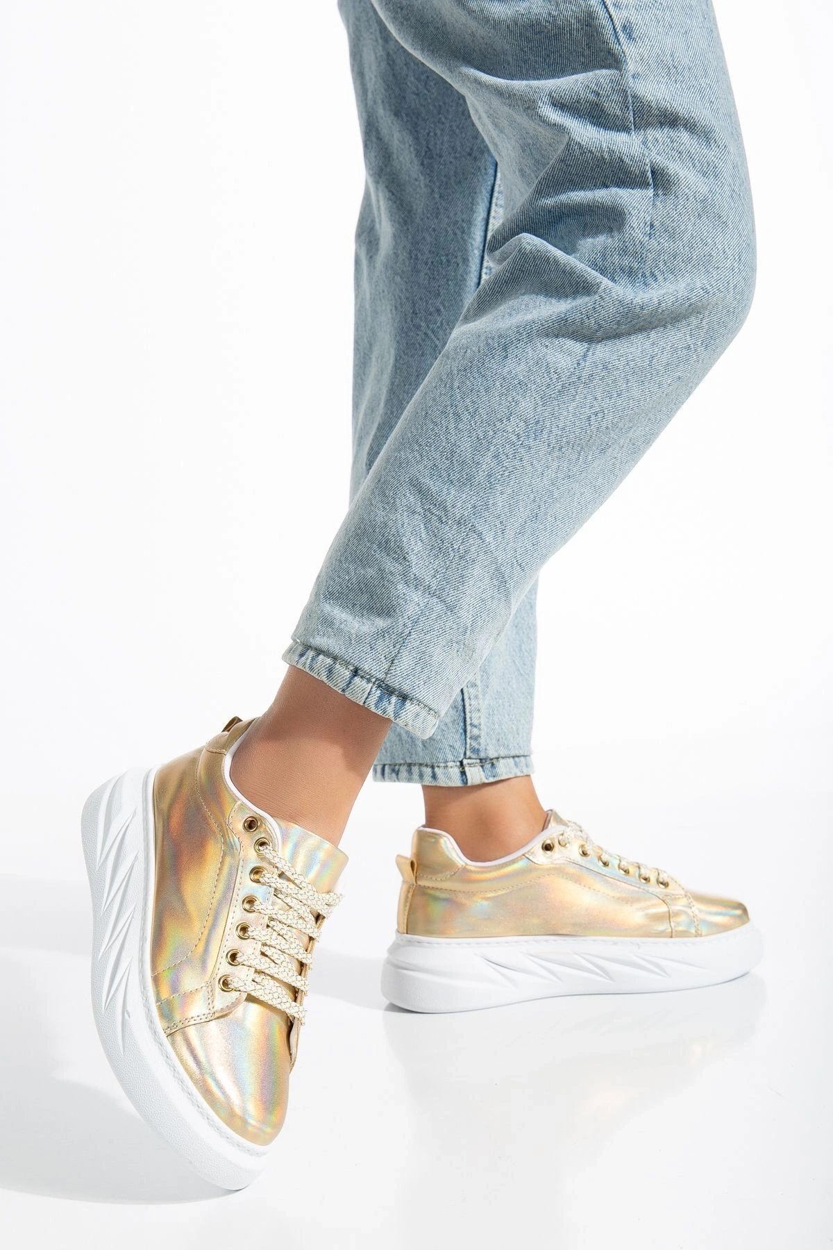 Chrome Gold Sneaker