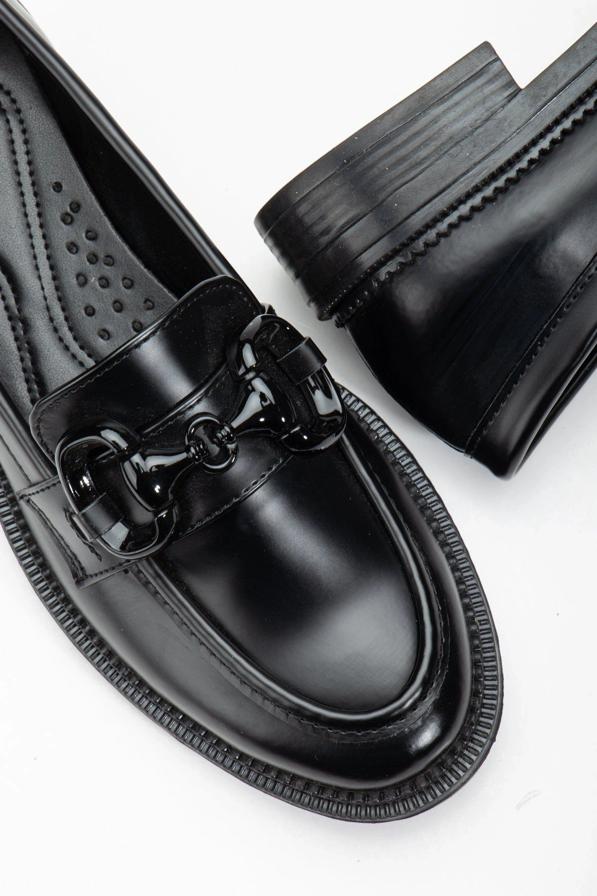 Sofya Ortopedik Taban Siyah Mat Deri loafer