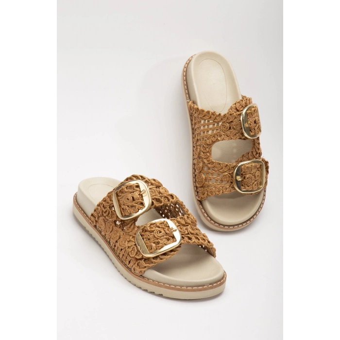 Hasır El Yapımı Fuspetli Terlik