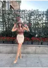 Taba Askılı Deri Crop